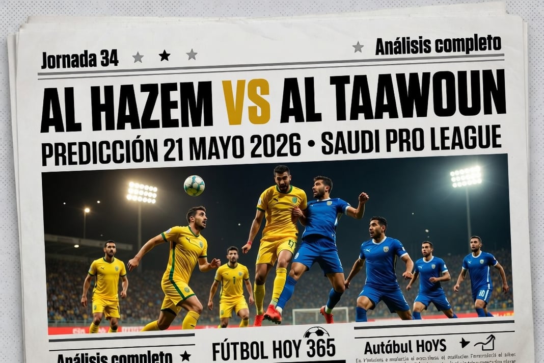 Al Hazem vs Al Taawoun Prediccion 21 Mayo 2026 Saudi Pro League