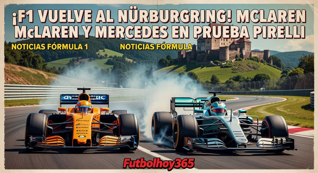 F1 regresa al Nürburgring: McLaren y Mercedes en prueba de neumáticos Pirelli abril 2026