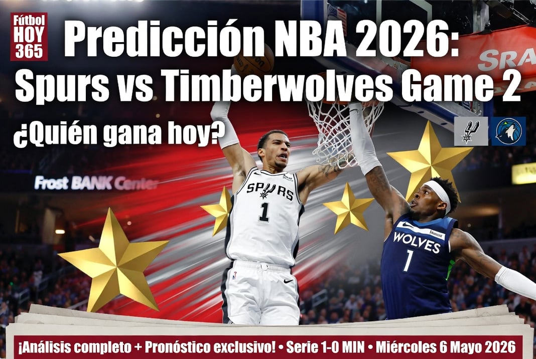 Predicción NBA 2026 Spurs vs Timberwolves Game 2 – ¿Quién gana hoy