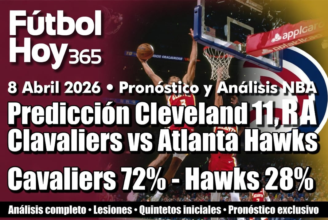 Predicción Cleveland Cavaliers vs Atlanta Hawks 8 Abril 2026