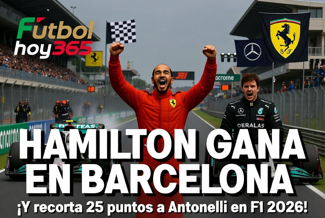 Hamilton gana en Barcelona y recorta 25 puntos a Antonelli en F1 2026