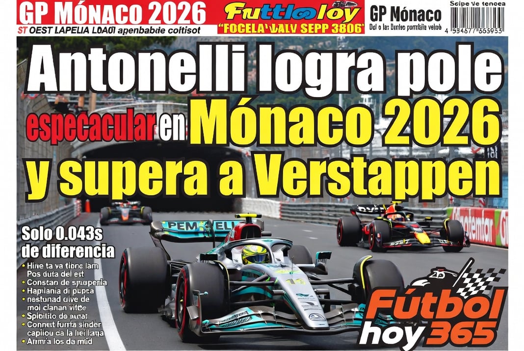 Antonelli logra pole espectacular en Mónaco 2026 y supera a Verstappen