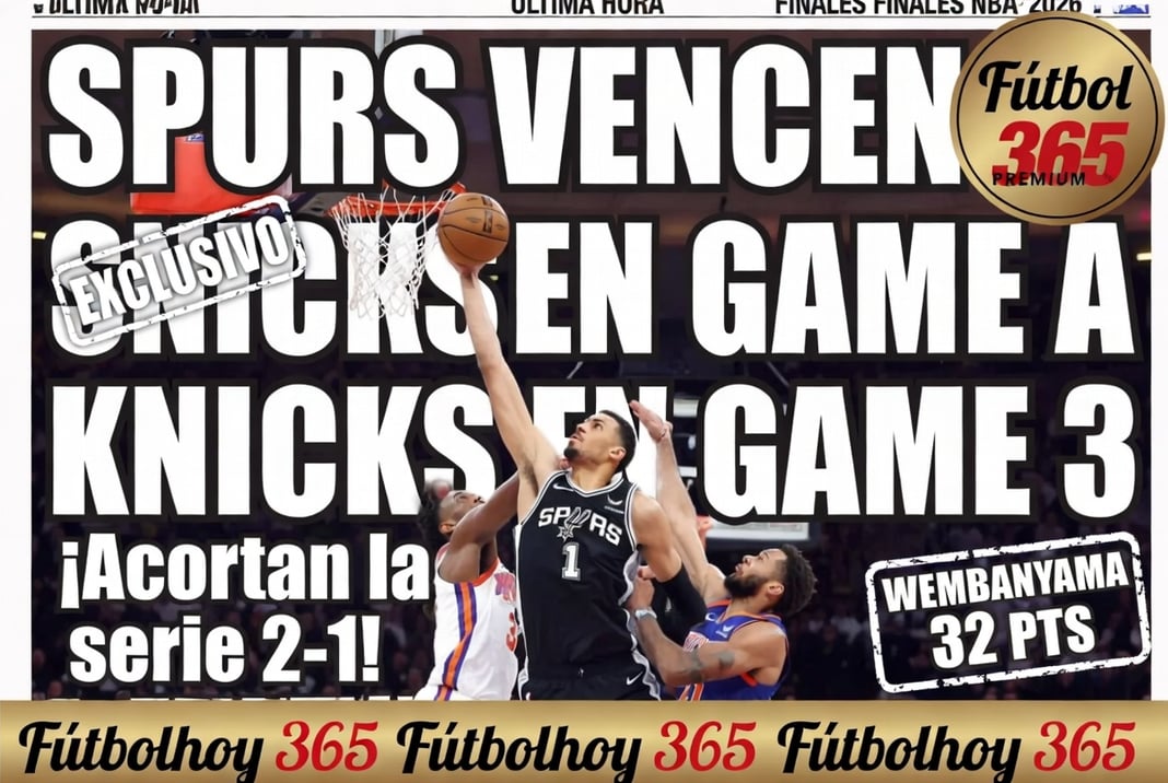 Spurs vencen a Knicks en Game 3 y acortan la serie 2-1