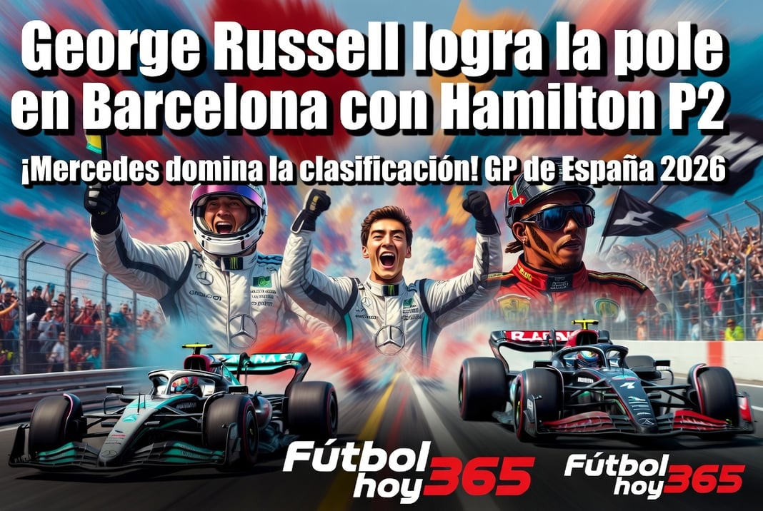 George Russell logra la pole en Barcelona con Hamilton P2