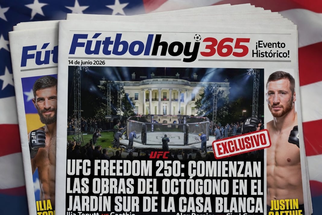 UFC Freedom 250 Comienzan las obras del octágono en el Jardín Sur de la Casa Blanca