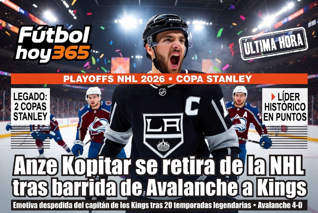Anze Kopitar se retira de la NHL tras barrida de Avalanche a Kings