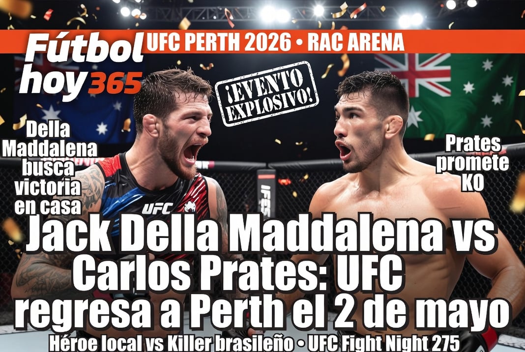 Jack Della Maddalena vs Carlos Prates UFC regresa a Perth el 2 de mayo