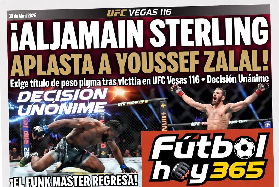 Aljamain Sterling aplasta a Youssef Zalal y exige título de peso pluma en UFC Vegas 116