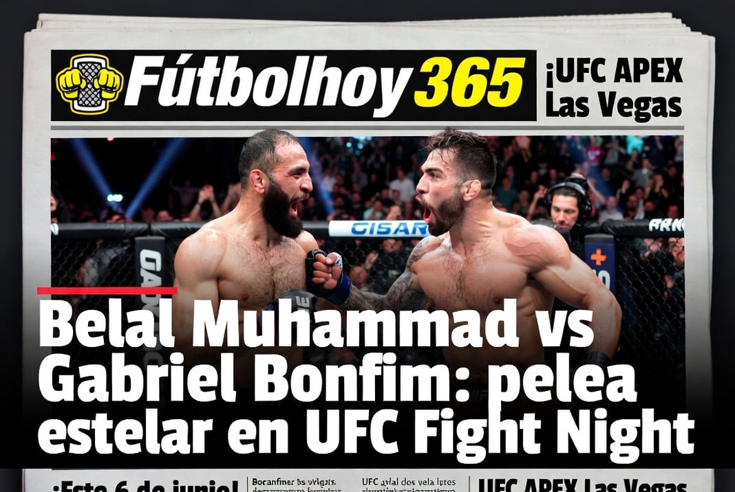 Belal Muhammad vs Gabriel Bonfim pelea estelar en UFC Fight Night