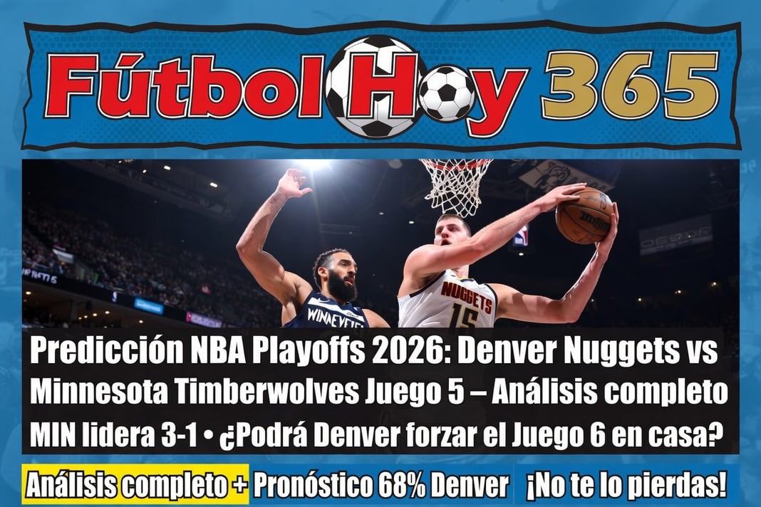 Predicción NBA Playoffs 2026 Denver Nuggets vs Minnesota Timberwolves Juego 5 – Análisis completo