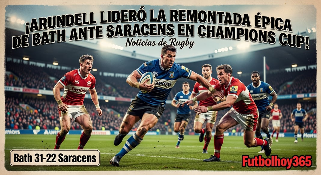 Henry Arundell lidera la remontada épica de Bath ante Saracens en Champions Cup