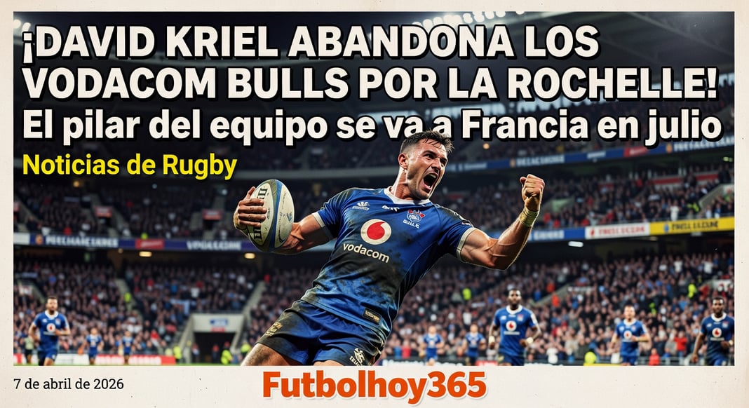 David Kriel deja los Vodacom Bulls por La Rochelle: El pilar del equipo se va a Francia en julio