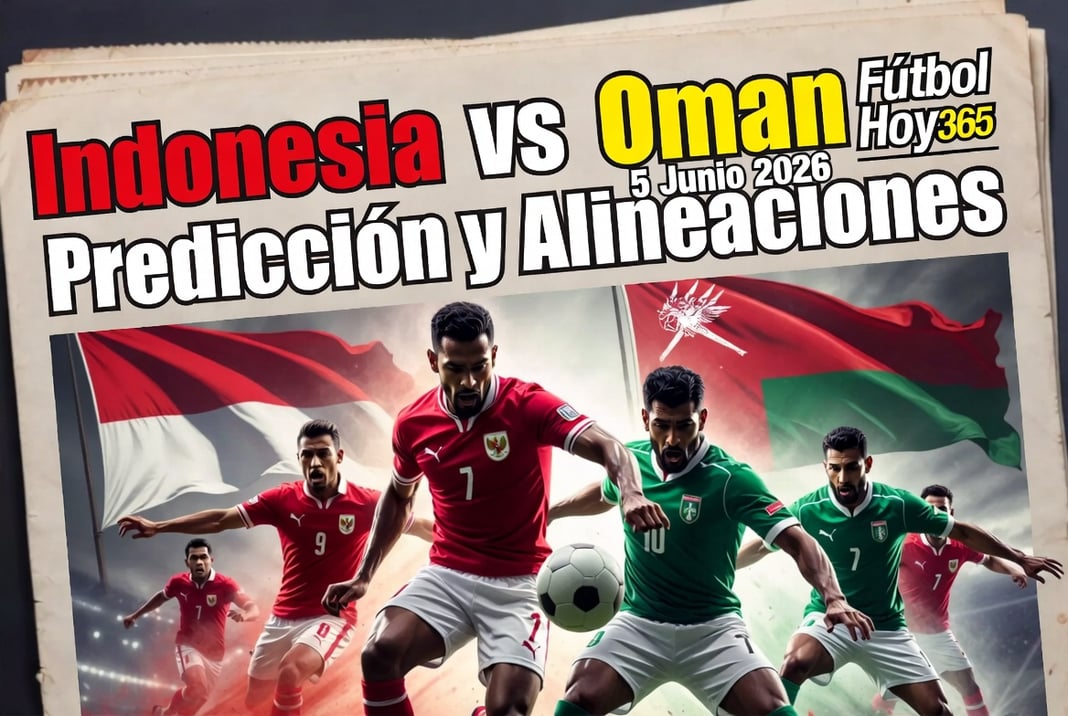 Indonesia vs Oman 5 Junio 2026 Prediccion y Alineaciones