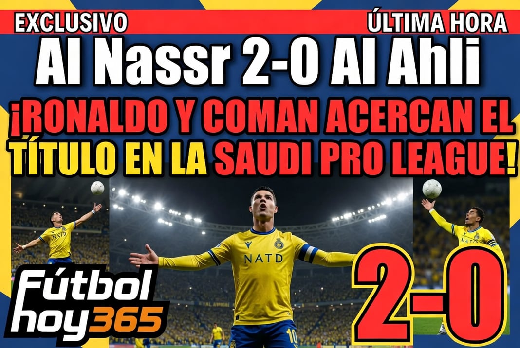 Al Nassr 2-0 Al Ahli Ronaldo y Coman acercan el título en la Saudi Pro League