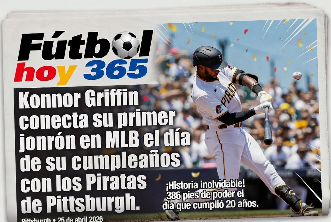 Konnor Griffin conecta su primer jonrón en MLB el día de su cumpleaños con los Piratas de Pittsburgh