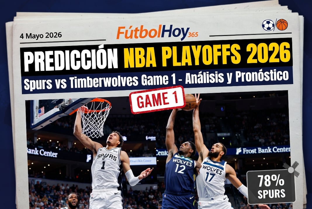 Predicción NBA Playoffs 2026 Spurs vs Timberwolves Game 1 – Análisis y Pronóstico