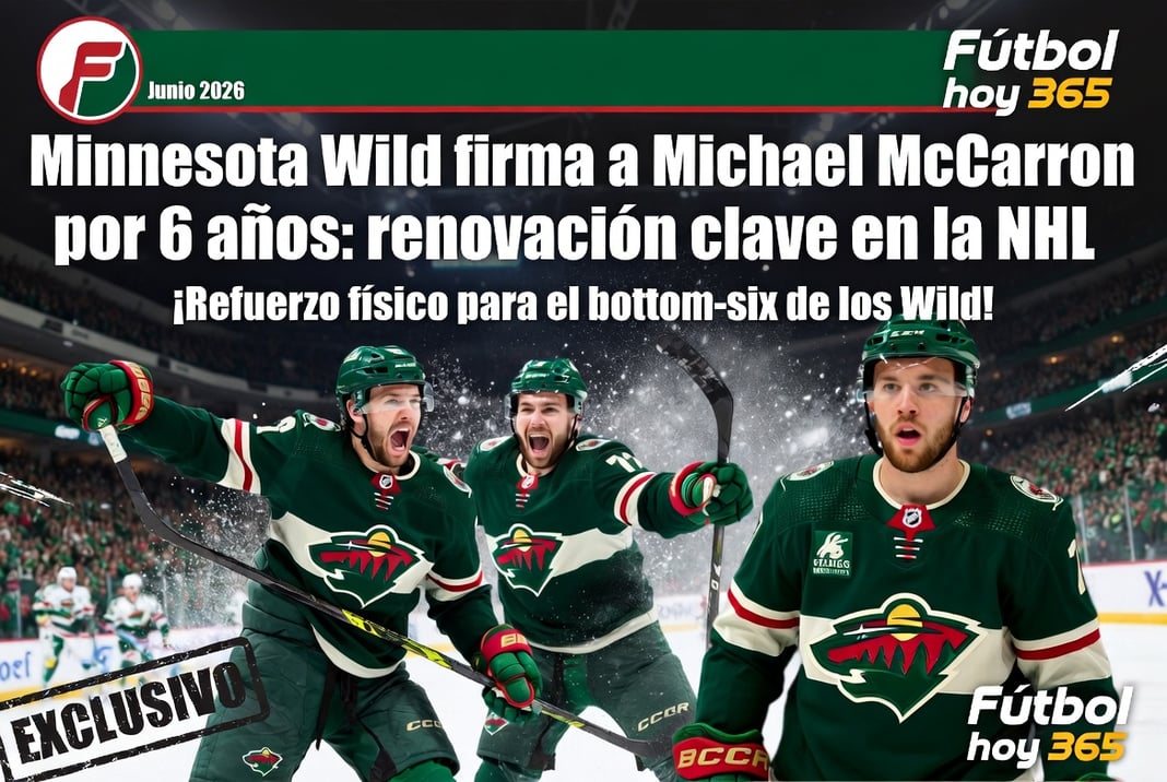 Minnesota Wild firma a Michael McCarron por 6 años renovación clave en la NHL