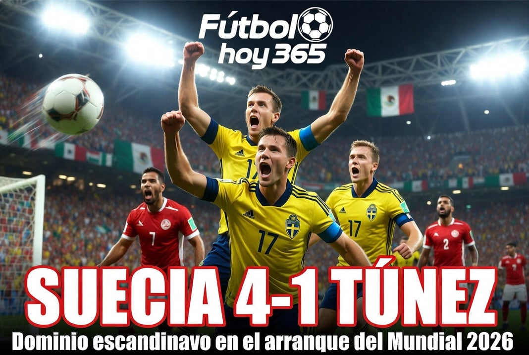 Suecia 4-1 Túnez Dominio escandinavo en el arranque del Mundial 2026