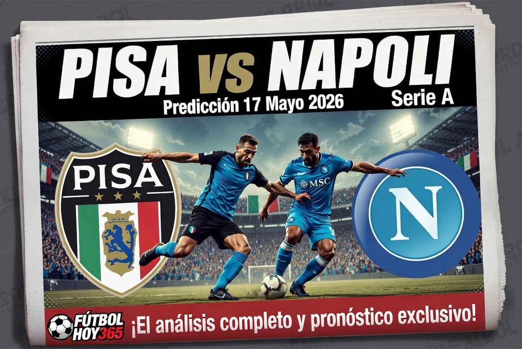 Pisa vs Napoli Prediccion 17 Mayo 2026 Serie A