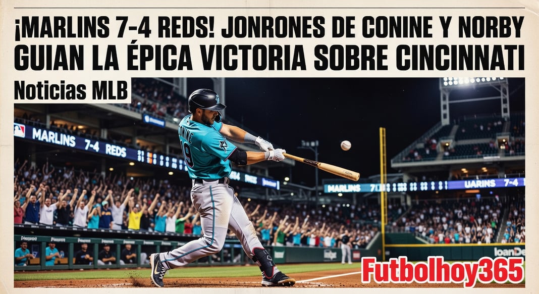 Marlins 7-4 Reds: Jonrones de Conine y Norby guían la victoria de Miami sobre Cincinnati