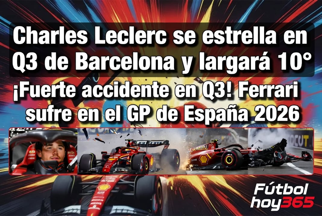 Charles Leclerc se estrella en Q3 de Barcelona y largará 10°