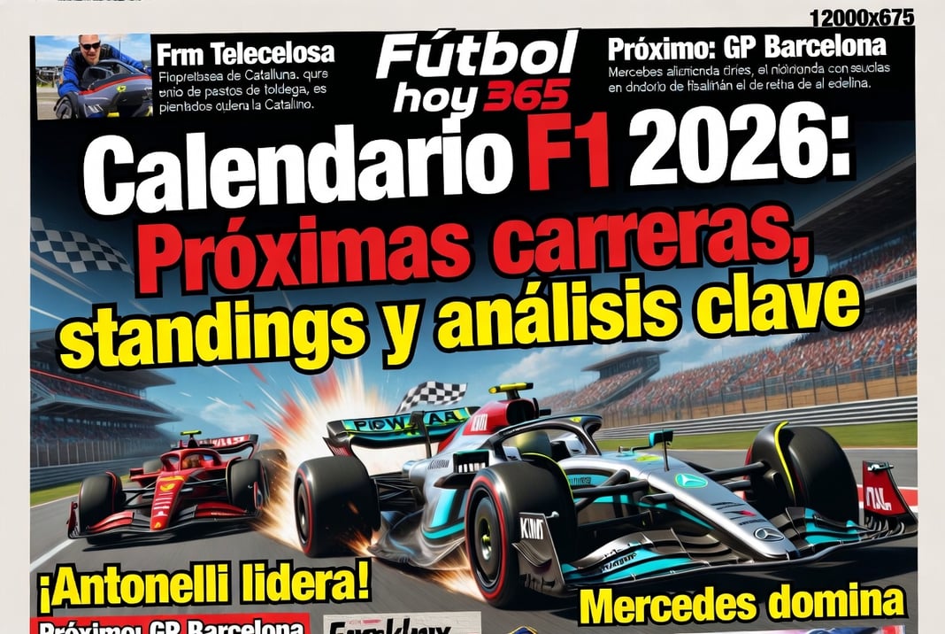 Calendario F1 2026 Próximas carreras, standings y análisis clave