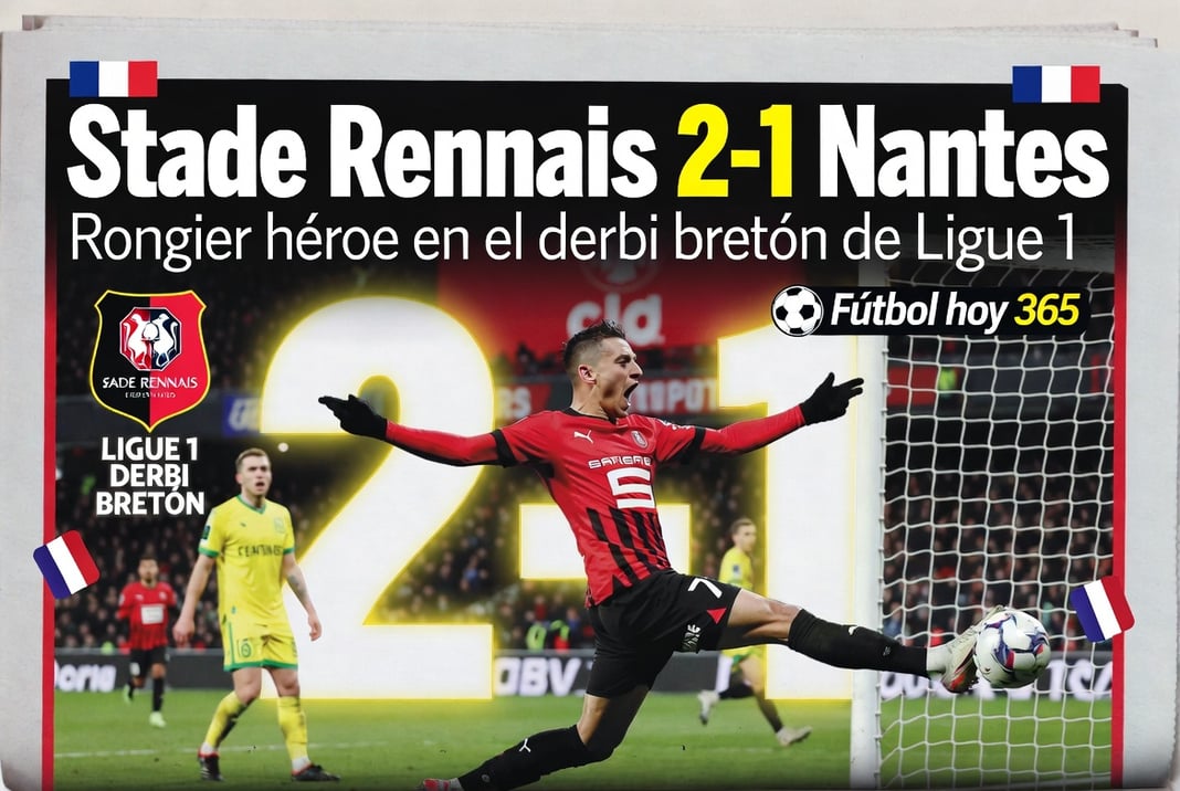 Stade Rennais 2-1 Nantes Rongier héroe en el derbi bretón de Ligue 1