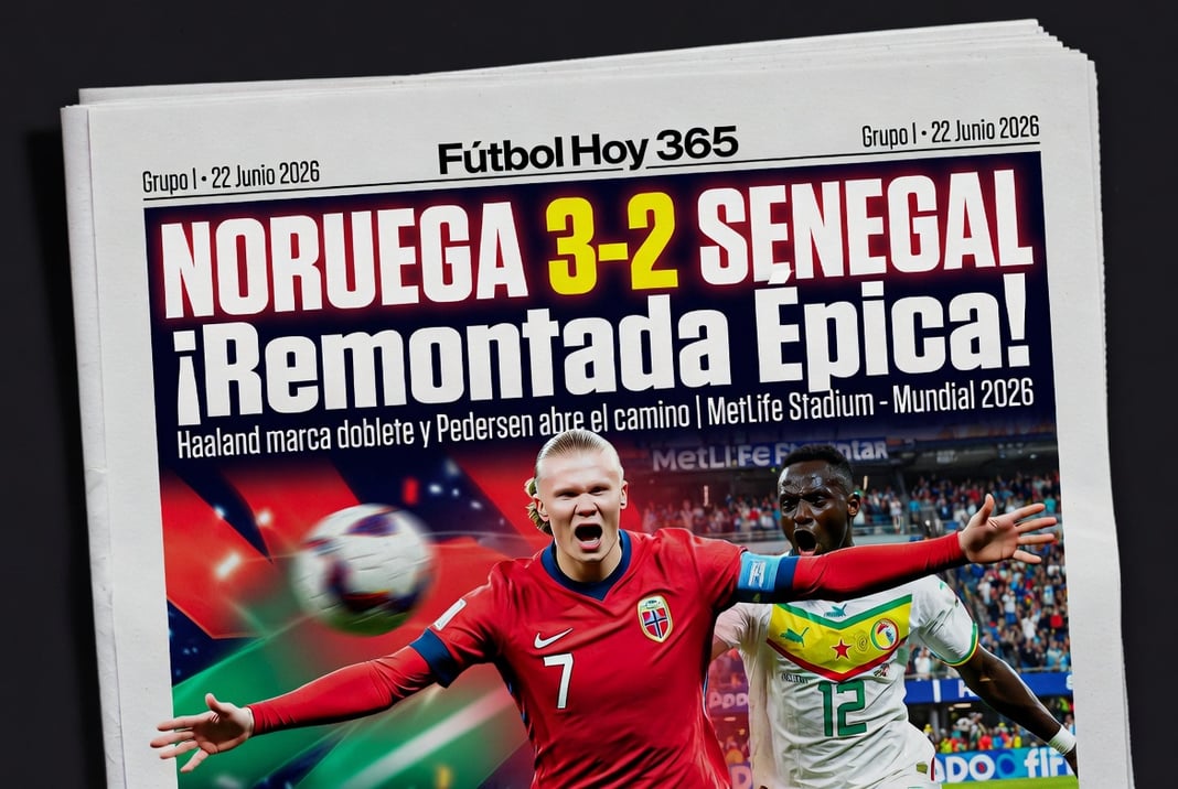 Noruega 3-2 Senegal Haaland marca doblete en victoria dramática del Mundial 2026