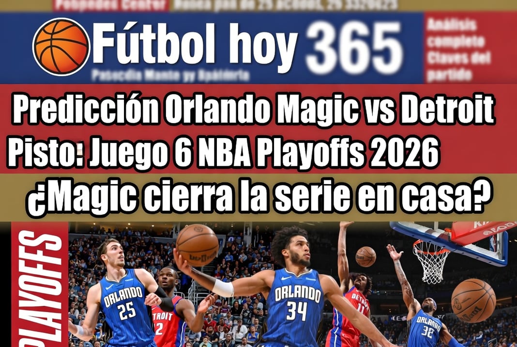 Predicción Orlando Magic vs Detroit Pistons Juego 6 NBA Playoffs 2026 ¿Magic cierra la serie en casa