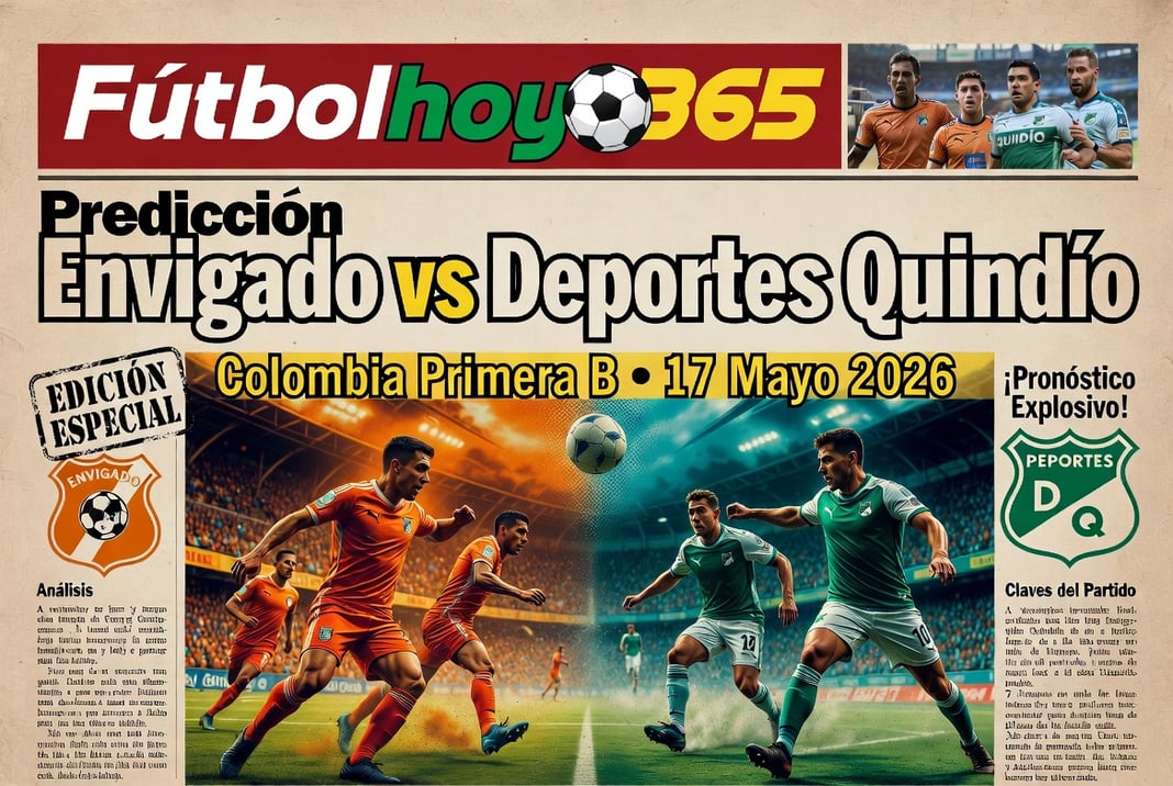 Prediccion Envigado vs Deportes Quindio Colombia Primera B 17 Mayo 2026