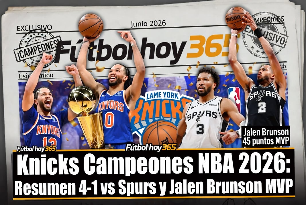 Knicks Campeones NBA 2026 Resumen 4-1 vs Spurs y Jalen Brunson MVP