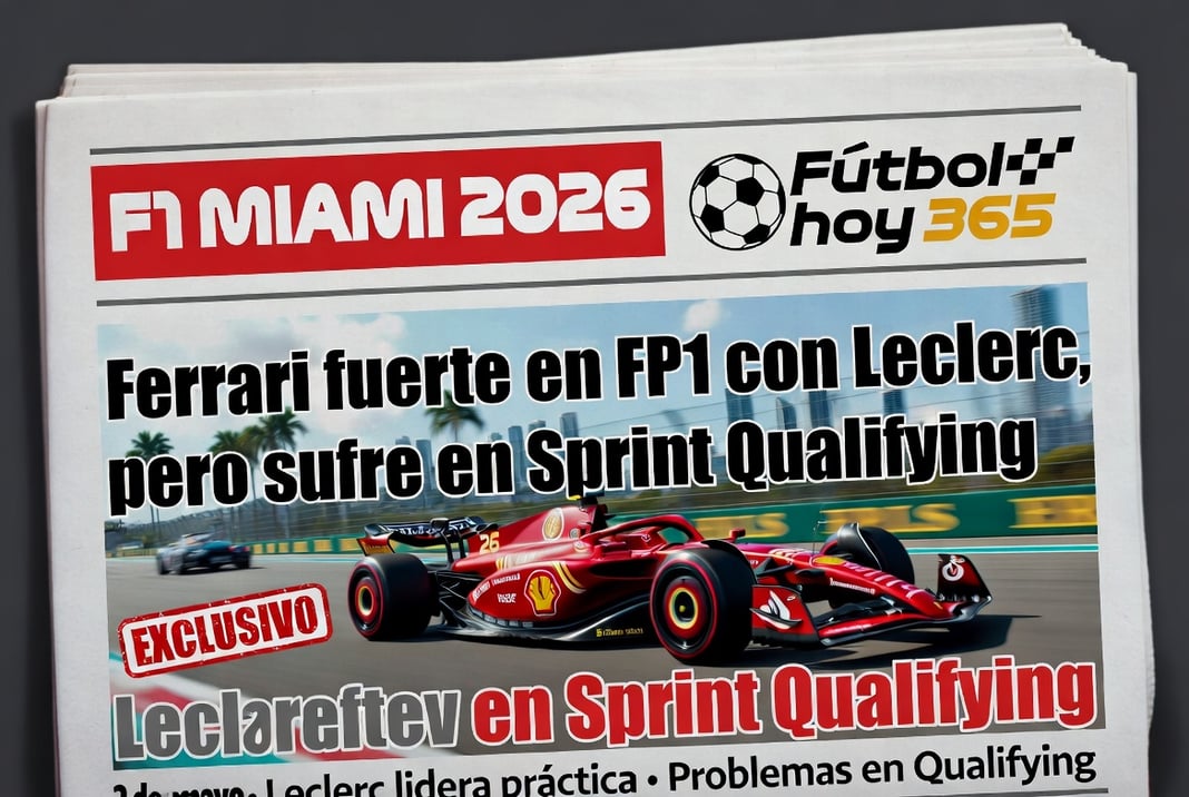 F1 Miami 2026 Ferrari fuerte en FP1 con Leclerc, pero sufre en Sprint Qualifying