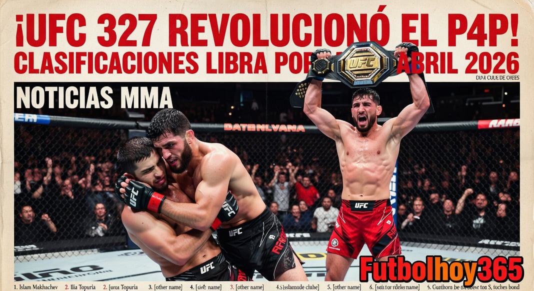 Clasificaciones Libra por Libra MMA Abril 2026: ¿UFC 327 Sacudió los Rankings P4P?