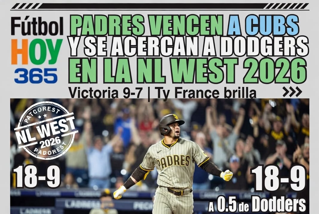 Padres Vencen a Cubs y se Acercan a Dodgers en la NL West 2026