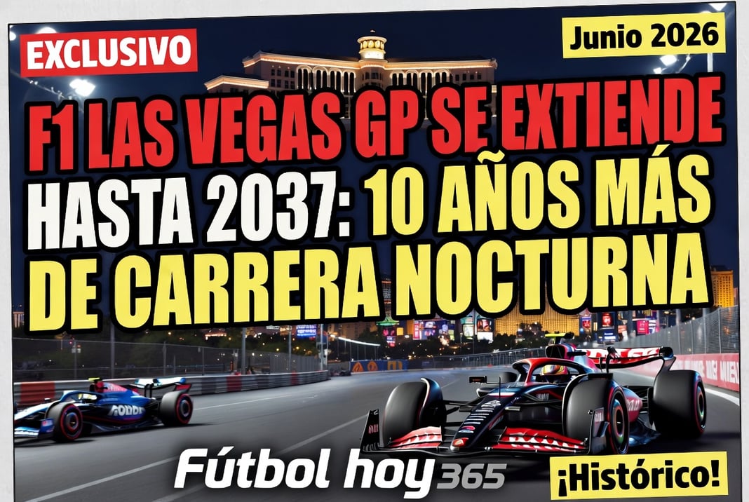 F1 Las Vegas GP se extiende hasta 2037 10 años más de carrera nocturna