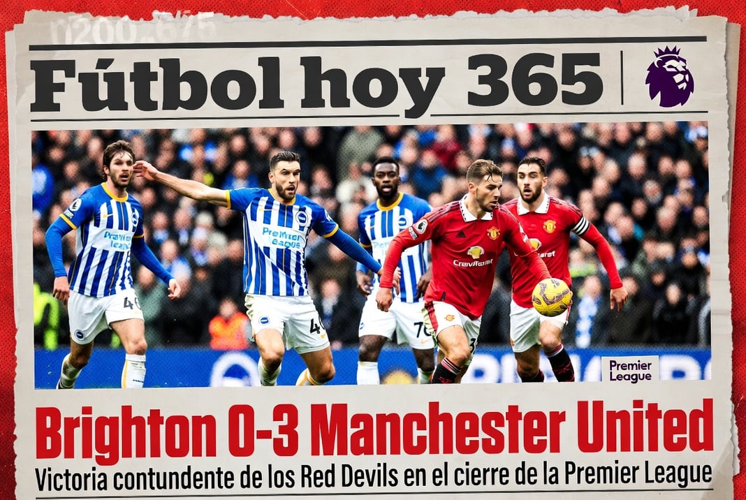 Brighton 0-3 Manchester United Victoria contundente de los Red Devils en el cierre de la Premier League