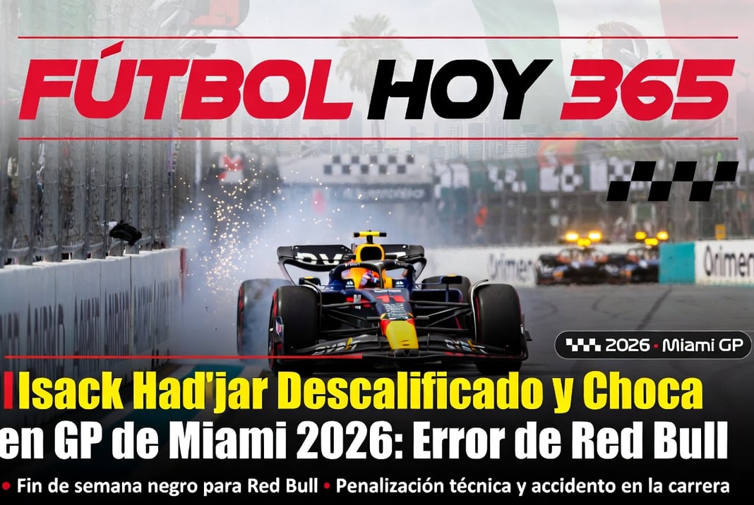 Isack Hadjar Descalificado y Choca en GP de Miami 2026 Error de Red Bull