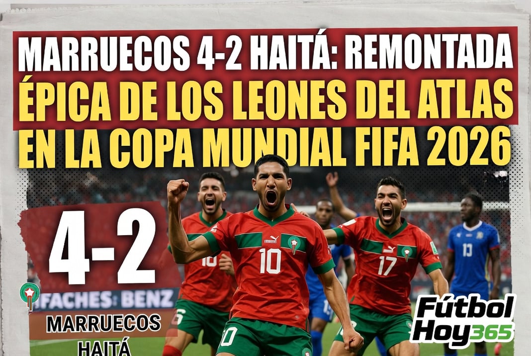 Marruecos 4-2 Haití Remontada épica de los Leones del Atlas en la Copa Mundial FIFA 2026