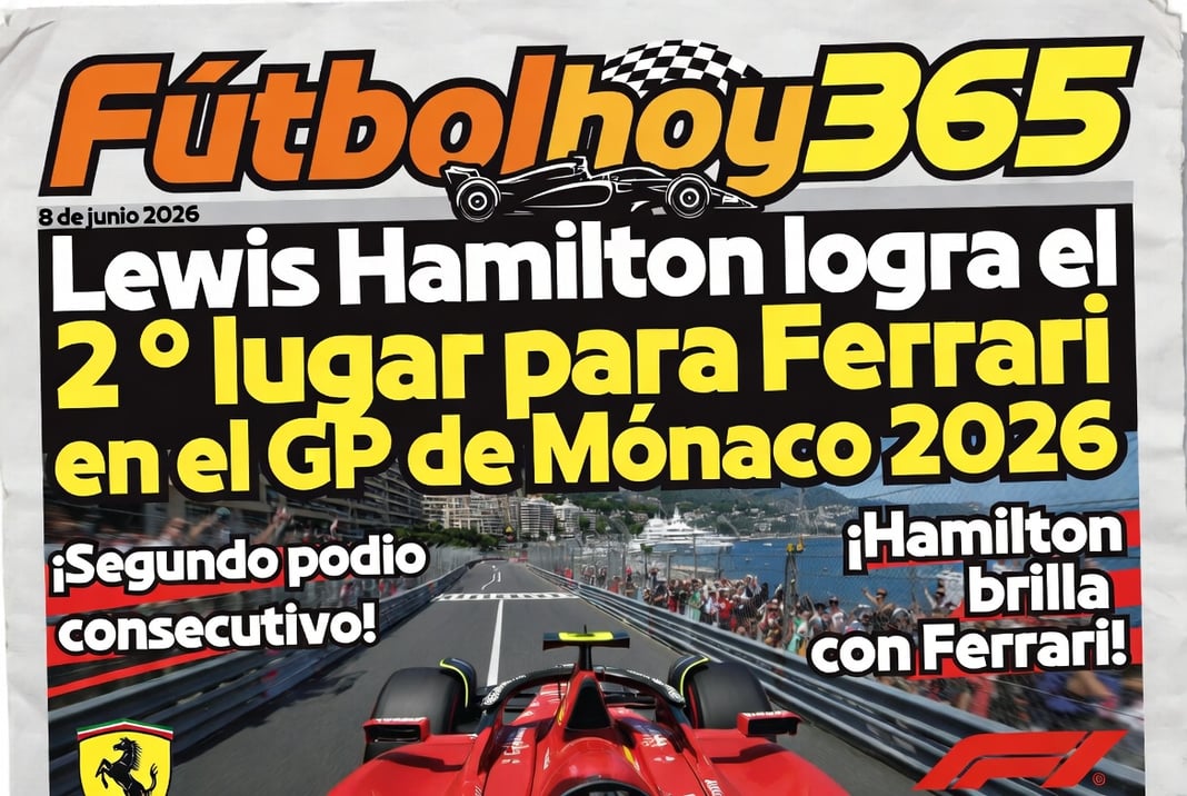 Lewis Hamilton logra el 2° lugar para Ferrari en el GP de Mónaco 2026