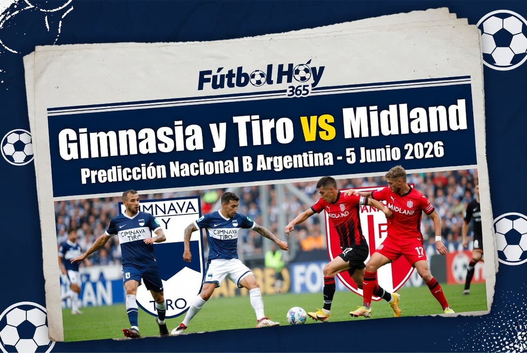 Gimnasia y Tiro vs Midland Prediccion Nacional B Argentina 5 Junio 2026