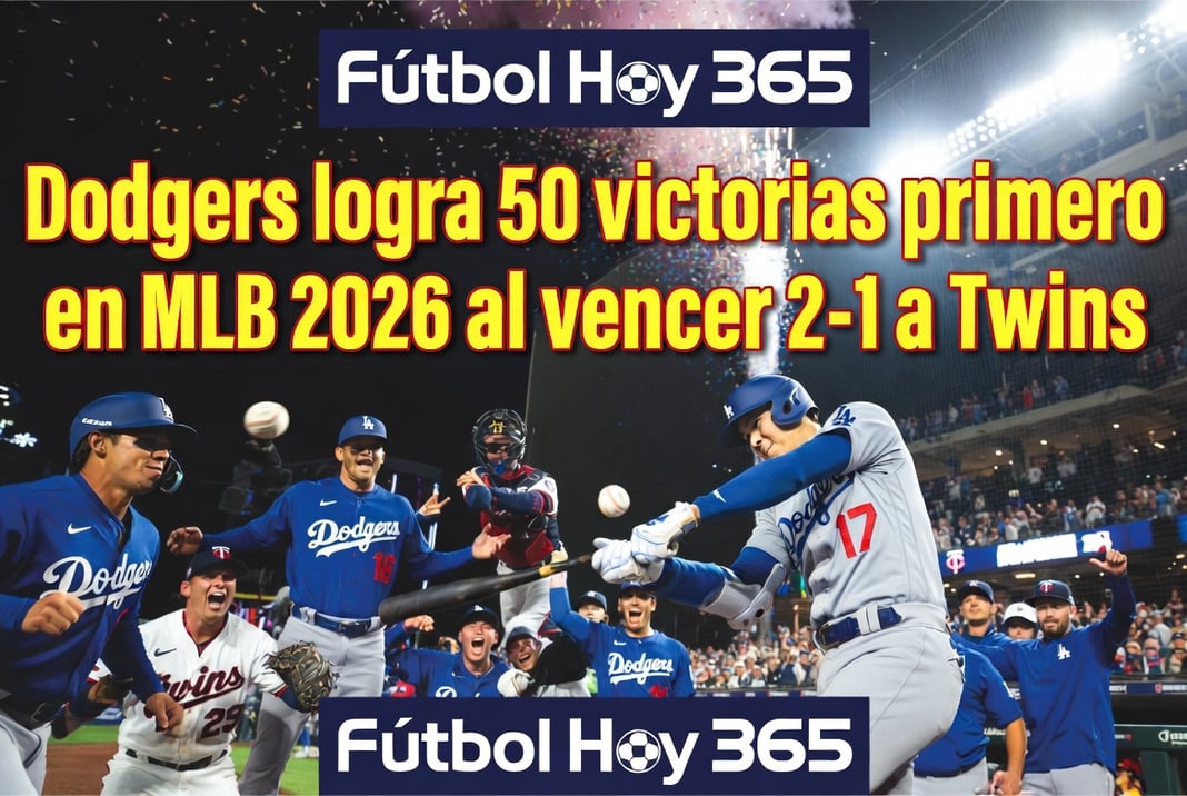 Dodgers logra 50 victorias primero en MLB 2026 al vencer 2-1 a Twins