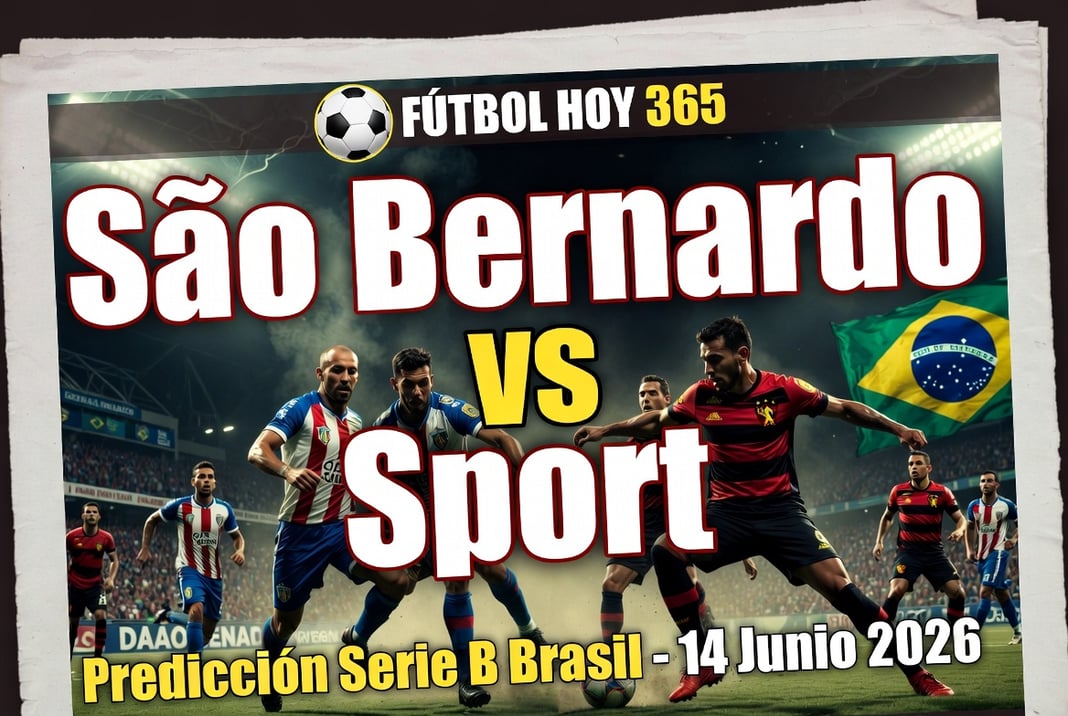 prediccion Serie B Brasil São Bernardo vs Sport 14 Junio 2026