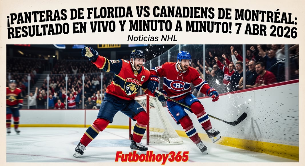 Panteras de Florida vs Canadiens de Montréal (7 abr 2026): Resultado en Vivo y Minuto a Minuto