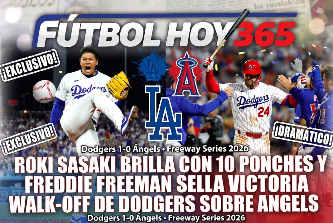 Roki Sasaki brilla con 10 ponches y Freddie Freeman sella victoria walk-off de Dodgers sobre Angels