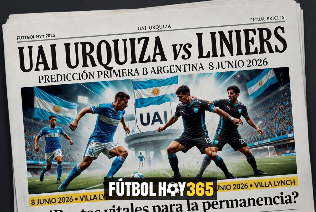Predicción UAI Urquiza vs Liniers 8 junio 2026 Primera B Argentina