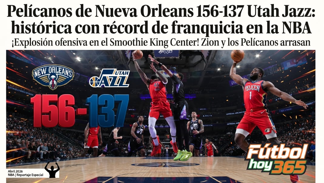 Pelícanos de Nueva Orleans 156-137 Utah Jazz Victoria histórica con récord de franquicia en la NBA