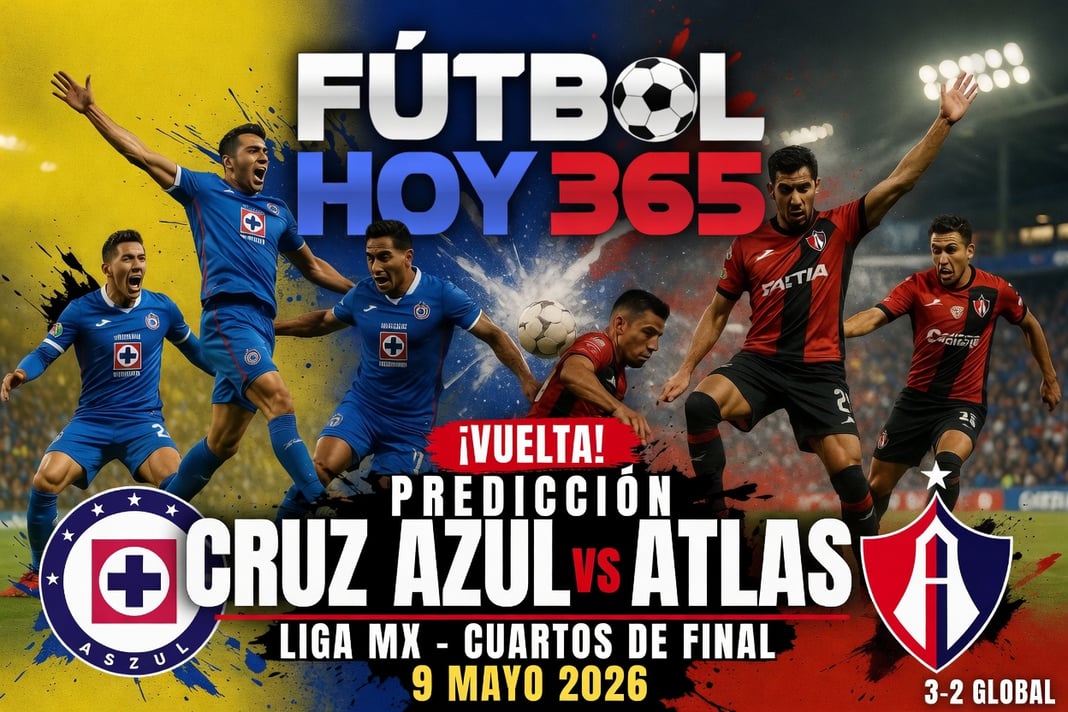 Prediccion Cruz Azul vs Atlas Liga MX 9 Mayo 2026