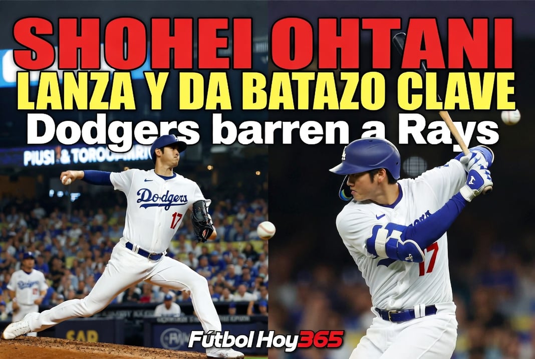 Shohei Ohtani lanza y da batazo clave Dodgers barren a Rays
