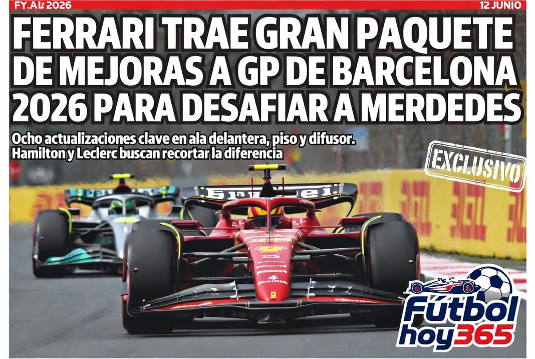 Ferrari trae gran paquete de mejoras a GP de Barcelona 2026 para desafiar a Mercedes
