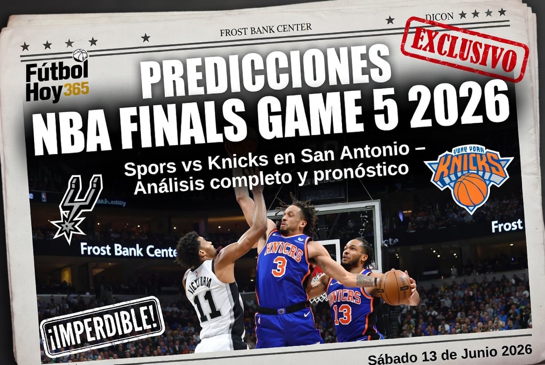 Predicciones NBA Finals Game 5 2026 Spurs vs Knicks en San Antonio – Análisis completo y pronóstico